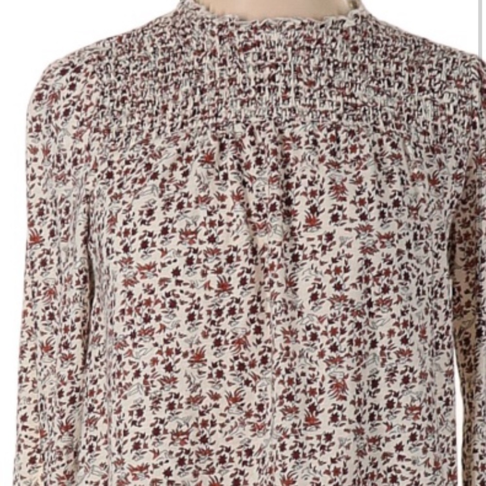 Lucky Brand long sleeve top with smocking - Picture 9 of 16
